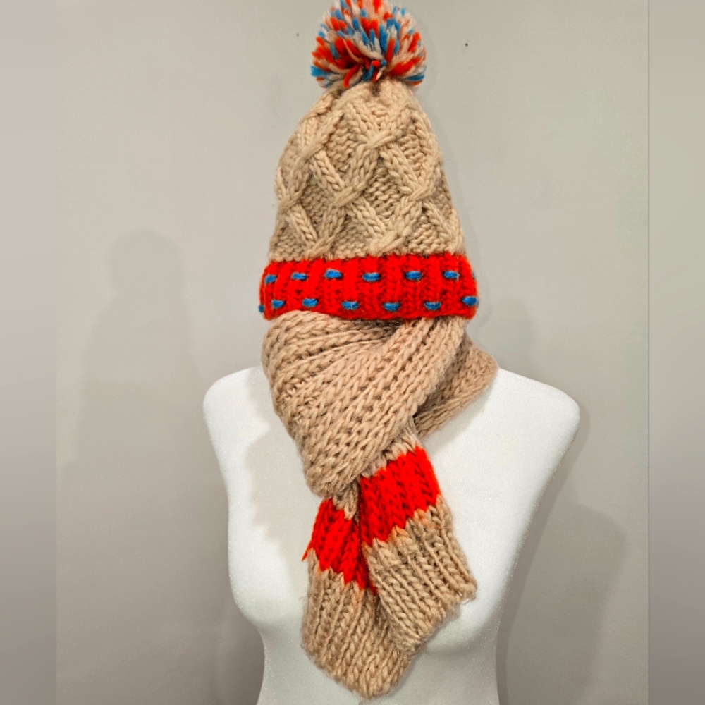 Warm winter hat + scarf